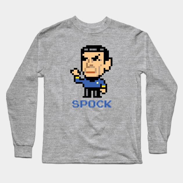 Star Trek Spock Pixel Character Long Sleeve T-Shirt by Rebus28